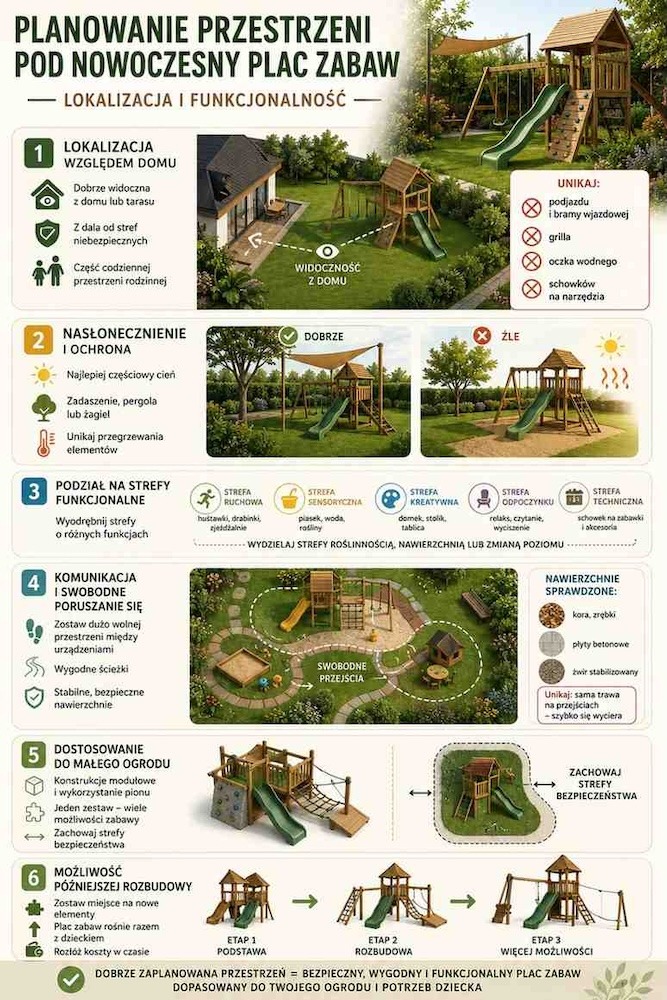 nowoczesny plac zabaw w ogrodzie - jak zaplanować 