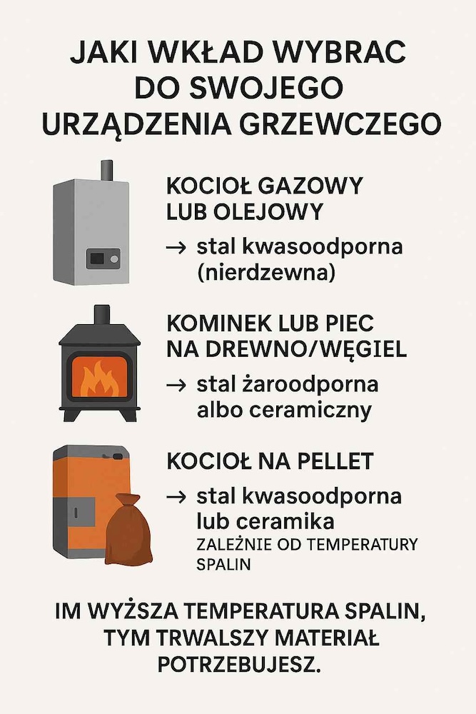 montaż wkładu kominowego w starym kominie - różne rodzaje wkładu  montaż wkładu kominowego w starym kominie - wybór rodzaju