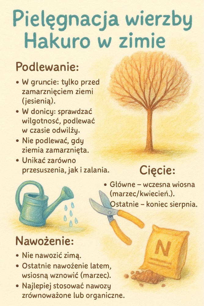 jak dbać o wierzbę hakuro w zimie  jak pielęgnować wierzbę hakuro w zimie
