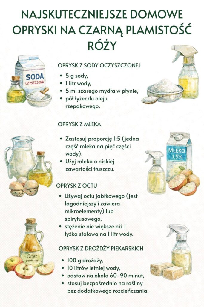 Czarna plamistość róży - domowe sposoby na opryski