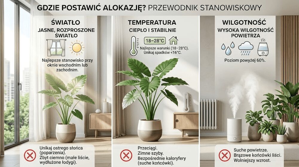 wybór stanowiska dla alokazji 