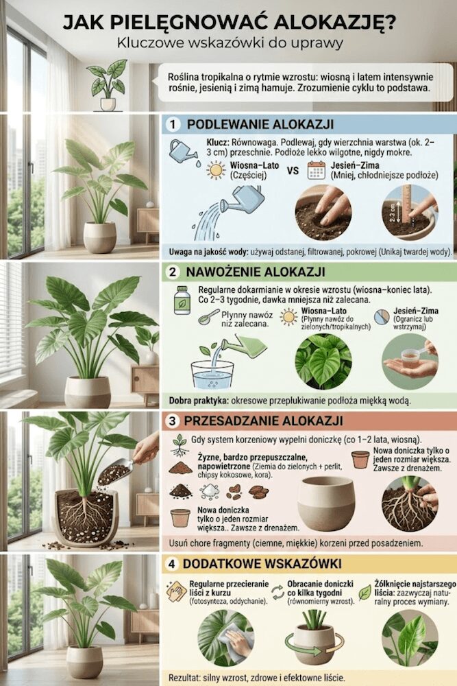 pielęgnacja alokazji - wskazówki 