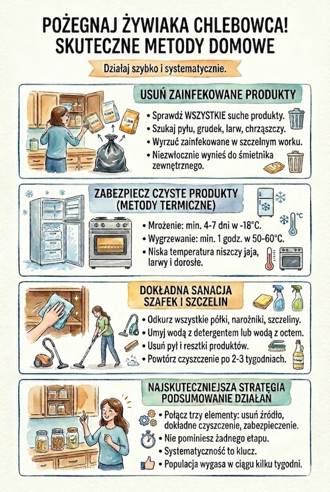 metody usuwania żywiaka chlebowca z domu usuwanie żywiaka chlebowca z kuchni
