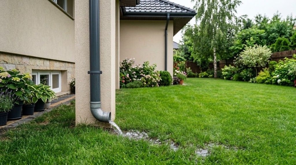 Odprowadzenie wody z rynien na trawnik – jak to zrobić? Radzimy