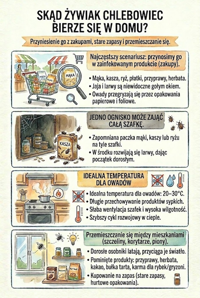 gdzie pojawia się żywiak chlebowiec skąd wziął się żywiak chlebowiec w domu