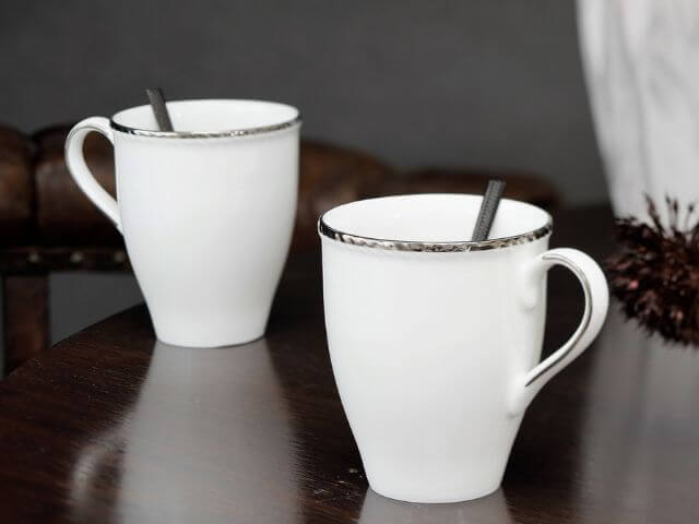 kubki porcelanowe z platyną