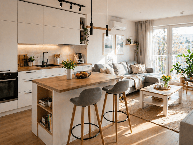 Kuchnia z wyspą – inspiracje na mini mebel