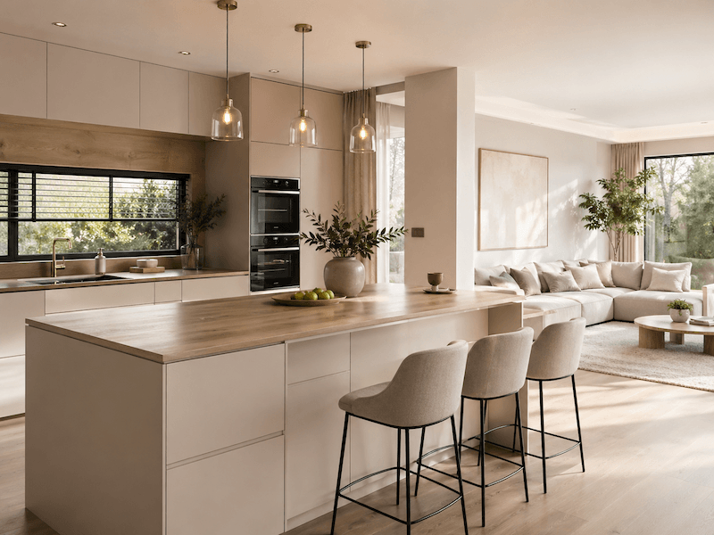 Kuchnia z wyspą – inspiracje na trzy hokery