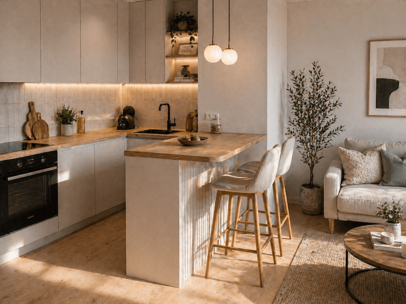 mały półwysep dołączony do ściany