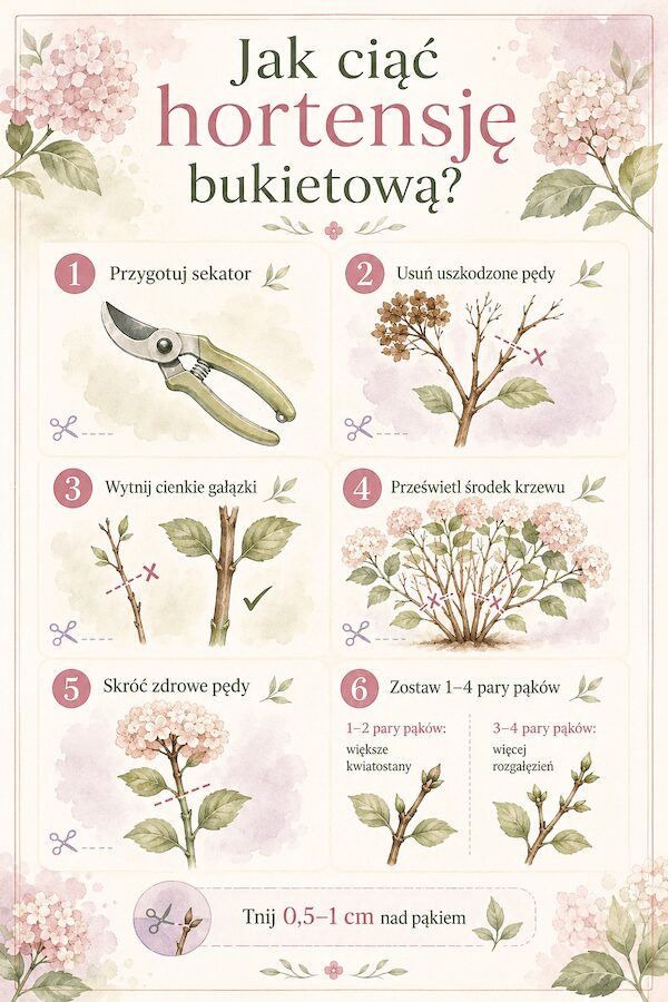 Kiedy ciąć hortensje bukietowe i jak prawidłowo skracać pędy krok po kroku
