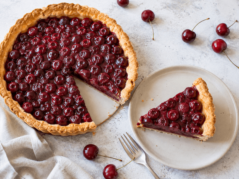 co zrobić z czereśni – tarta z całymi owocami