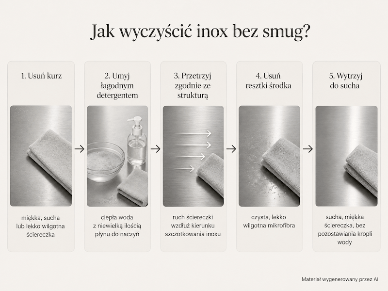 Kolor inox – czyszczenie powierzchni bez smug